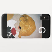LADY MIT ROTE ROSE ART DECO MONOGRAM Case-Mate iPhone HÜLLE (Rückseite (Horizontal))