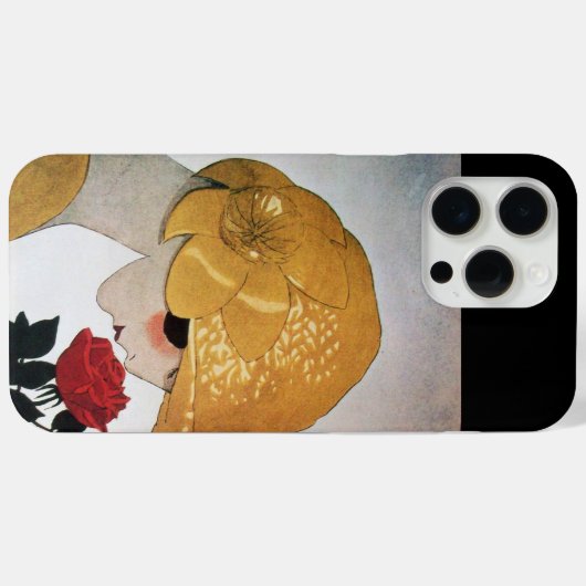 LADY MIT ROTE ROSE Case-Mate iPhone HÜLLE (Rückseite (Horizontal))