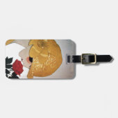 LADY MIT ROTE ROSE GEPÄCKANHÄNGER (Vorderseite horizontal)