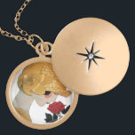 LADY MIT ROTE ROSE MEDAILLON<br><div class="desc">Lebhafte,  klassische französische Art Deco High Mode Illustration. Porträt einer wunderschönen jungen Frau,  die einen goldenen Hut mit Blume trägt,  Schwarz-weiße,  gelbe,  graue Farben. Cooles,  modernes und künstlerisches Design.</div>