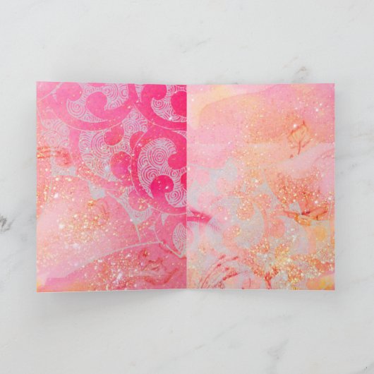 LADY MIT ROTE ROSE Muttertag Karte (Innenseite)