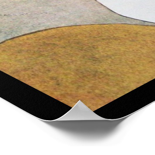 LADY MIT ROTE ROSE POSTER (Ecke)