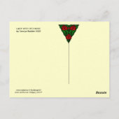 LADY MIT ROTE ROSE POSTKARTE (Rückseite)