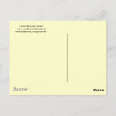 LADY MIT ROTE ROSE POSTKARTE (Rückseite)