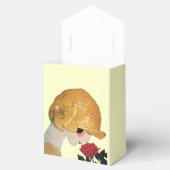 LADY MIT ROTE ROSE RUBY GEM STONE MONOGRAM ,Cream Geschenkschachtel (Geöffnet)