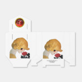 LADY MIT ROTE ROSE RUBY GEM STONE MONOGRAM GESCHENKSCHACHTEL (Ungefaltet)