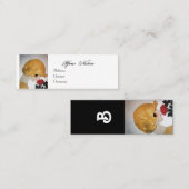 LADY MIT ROTE ROSE SCHAUTY FASHION COSTUME DESIGNE MINI VISITENKARTE (Vorne/Hinten)