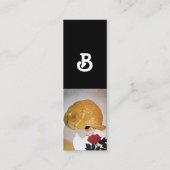 LADY MIT ROTE ROSE SCHAUTY FASHION COSTUME DESIGNE MINI VISITENKARTE (Rückseite)