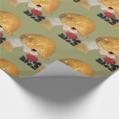 LADY MIT ROTE ROSE / Schönheitsmode Geschenkpapier (Ecke)