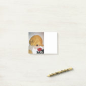 LADY MIT ROTE ROSE Schönheitsmode Post-it Klebezettel (Auf Schreibtisch)