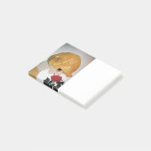 LADY MIT ROTE ROSE Schönheitsmode Post-it Klebezettel (angewinkelt)