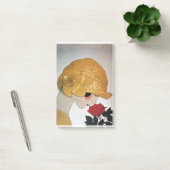 LADY MIT ROTE ROSE Schönheitsmode Post-it Klebezettel (Büro)