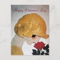 LADY MIT ROTE ROSE VALENTINE'S DAY