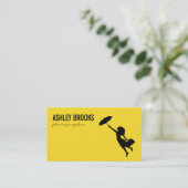 Lady mit Schirm Visitenkarte (Stehend Vorderseite)