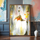 Lady mit Schmetterling Fotodruck