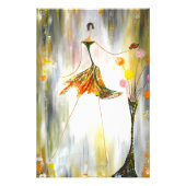 Lady mit Schmetterling Fotodruck (Vorne)