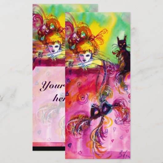 LADY MIT SCHWARZER KATZE (Vorne/Hinten)