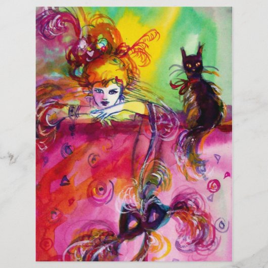 LADY MIT SCHWARZER KATZE FLYER (Vorne)