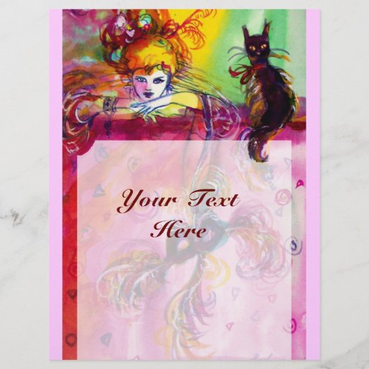 LADY MIT SCHWARZER KATZE FLYER (Hinten)