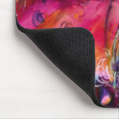 LADY MIT SCHWARZER KATZE MOUSEPAD (Ecke)