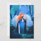 Lady mit Schwert und Weißen Pferd Einladung (Vorderseite)