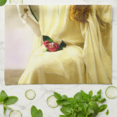 Lady mit Sonnenschirm Küchentuch (Gefaltet)