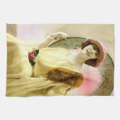 Lady mit Sonnenschirm Küchentuch (Horizontal)