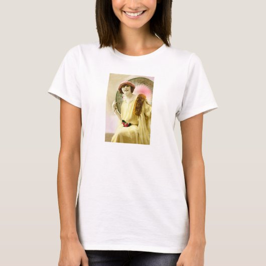 Lady mit Sonnenschirm T-Shirt (Vorderseite)