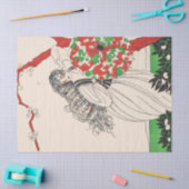 LADY MIT UMBRELLA Art Deco Schöne Mode Seidenpapier (Basteln)