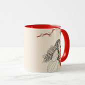 LADY MIT UMBRELLA Art Deco Schöne Mode Tasse (VorderseiteRechts)