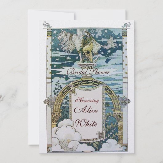 LADY MIT UNICORN BRAUTPARTY PARTY Ice Einladung (Vorderseite)