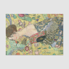 Lady mit Ventilator, Gustav Klimt, 1907,art nouvea Seidenpapier