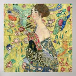 Lady mit Ventilator, Gustav Klimt,1907,art nouveau Poster