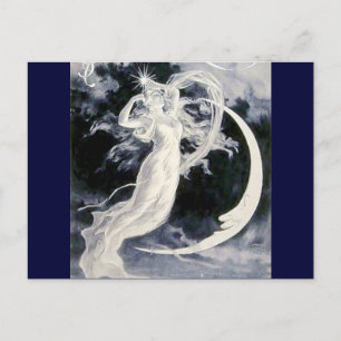 Lady Mond Sterne Postkarte