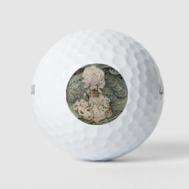 Lady Mouse in einer Mob Cap (von Beatrix Potter) Golfball