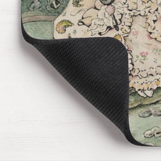 Lady Mouse in einer Mob Cap (von Beatrix Potter) Mousepad (Ecke)