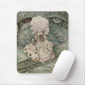 Lady Mouse in einer Mob Cap (von Beatrix Potter) Mousepad (Mit Mouse)