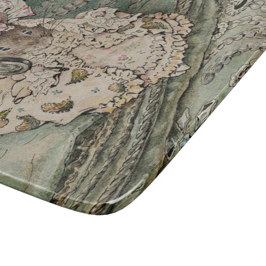 Lady Mouse in einer Mob Cap (von Beatrix Potter) Schneidebrett (Ecke)