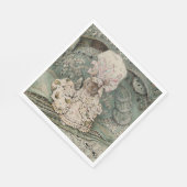 Lady Mouse in einer Mob Cap (von Beatrix Potter) Serviette (Ecke)