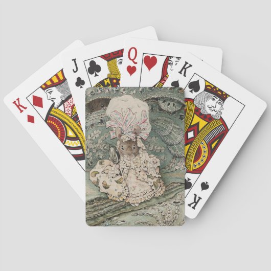 Lady Mouse in einer Mob Cap (von Beatrix Potter) Spielkarten (Rückseite)