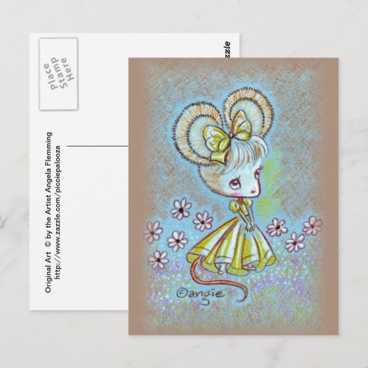 Lady Mouse Postkarte (Vorne/Hinten)