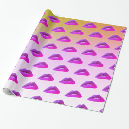 Lady Mouth , Lips Wrapping Paper Geschenkpapier