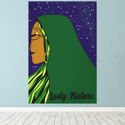 Lady Nature Canvas Print Leinwanddruck (Insitu (Holzboden))