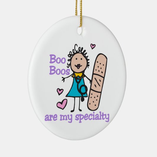 Lady Nurse Keramik Ornament (Rechts)