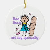 Lady Nurse Keramik Ornament (Vorne)