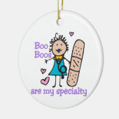 Lady Nurse Keramik Ornament (Links)