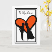 Lady oder Man Romantic Movie Valentine Card führen Karte (Gelbe Blume)