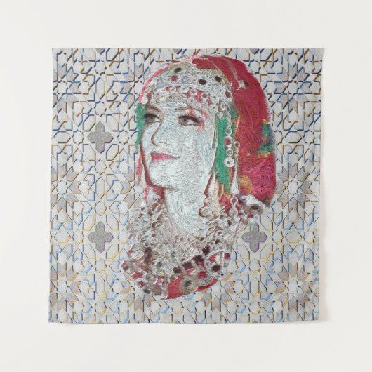 Lady of Atlas II Wandteppich (Vorderseite)