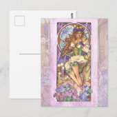 Lady of February Art Nouveau Birthstone Series Postkarte (Vorne/Hinten)