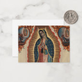 Lady of Guadalupe, 1780 von Sebastian Zalcedo Mitteilungskarte (Vorderseite/Rückseite Beispiel)